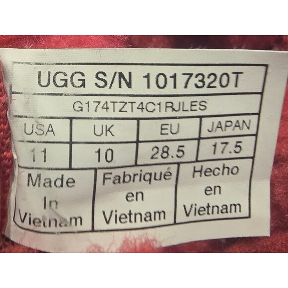 UGG Lemmy II Toddler Boots Red Suede Size 11 • Zip & Lace • Fleece Lined Chukka - Picture 5 of 10